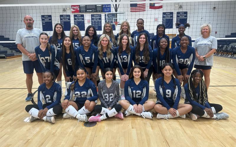 The 2024 Lady Devil Volleyball team includes Melanie Badillo, Kendall Baston, Lakeria Bradley, Lindsay Castro, Zurina Dillard, Shania Huff, Johna Johnson, Alyssa Mooney, Cadence Noggle, Trania Skelton, Ryleigh Stowers, Ja’Nydra Watts, Anaja Banks, Shamya Davis, Ayden Evans, Jessica Flores, A’Lirious Glaze, Ariel Moncallo, Camdyn Moon, Dayana Tapia Mota, Aerial Oglesby, Juana Oliver, Amelia Phillips, Peyton Roach and Deshayla Jackson. (Photo submitted by Mercer Harris Photography)