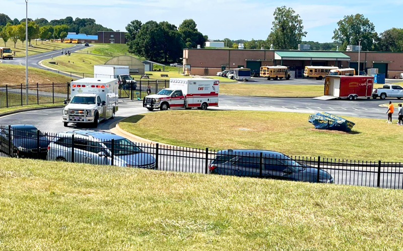 Elbert County Emergency Management Services recently assisted at Apalachee High School after being called to aid Barrow County first responders at the scene of a school shooting. (Photo submitted by Elbert County Emergency Services)