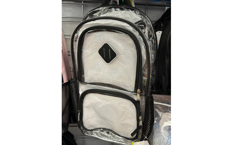 Clear purses and backpacks such as the ones pictured will now be required for entry at all home games at the Inferno and the Granite Bowl beginning Sept. 26. All fans entering Elbert County Schools sporting venues will also be subject to passing through a weapons detection system. (Photo courtesy of Walmart)