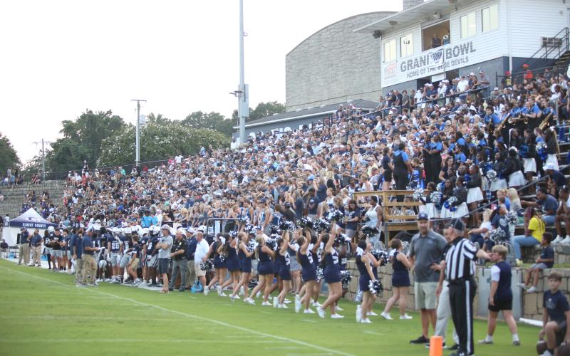Fans packed the first home game against Hart County on Aug. 16. (Photo by Wells)