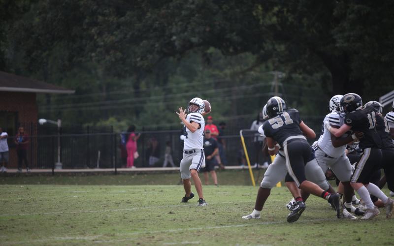 Branson Bonds lets the ball fly during the loss to the Tigers. (Photo by Wells)