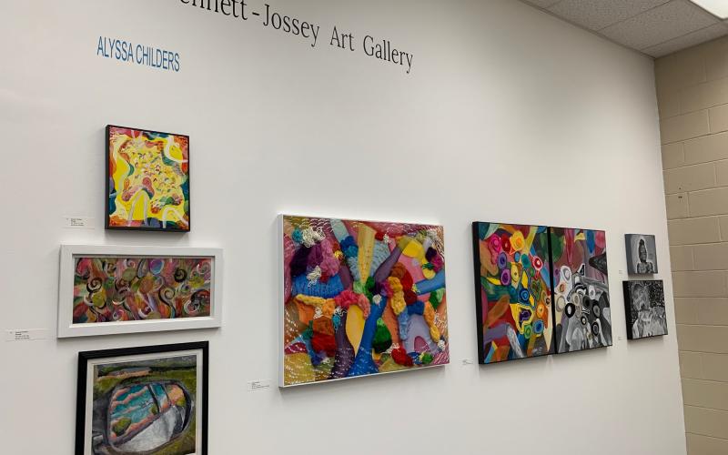 The Bennet-Jossey Art Gallery is located inside the media center of Elbert County Comprehensive High School and is open to the public. Visitors must check in with ID in the school’s front office.