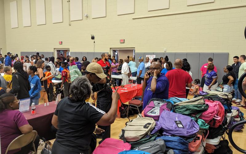 A local back to school event sponsored by SWAT where dozens of students in need were served. (Photo submitted by Marquitta Rucker)
