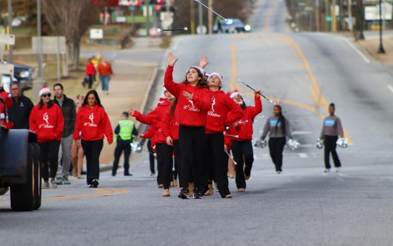 L3 Baton Company twirled their way through the parade route. (Photo by Weeks)