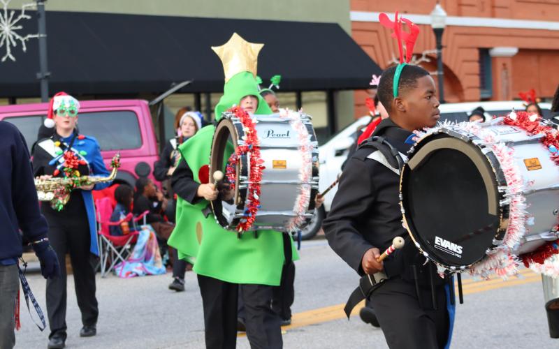 ECCHS band members came decked out. (Photo by Weeks)