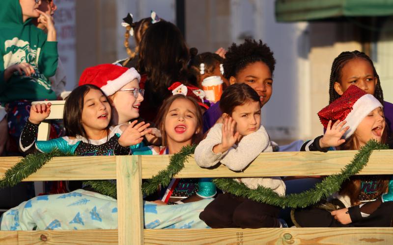 Family Impact Center brought several holiday revelers to the Elberton Christmas Parade. (Photo by Weeks)