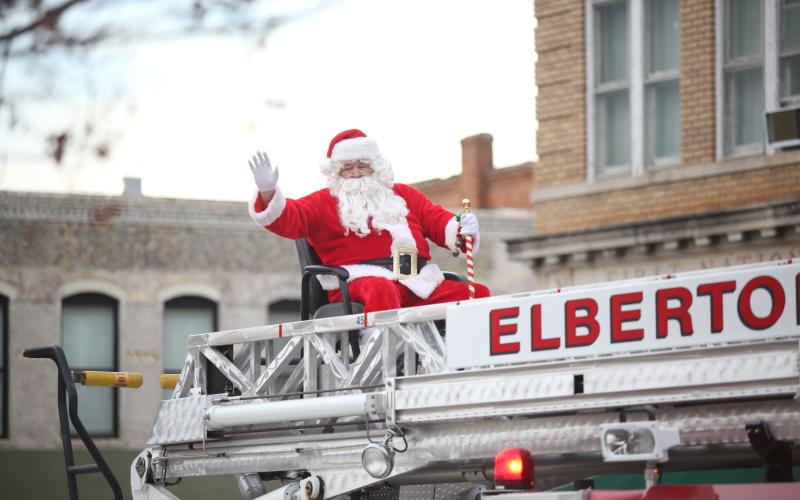 Santa Claus at last year's Christmas parade. (File photo by Mark Wells)