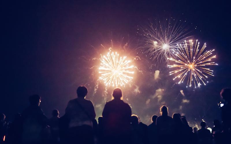 Stock Photo of firework display