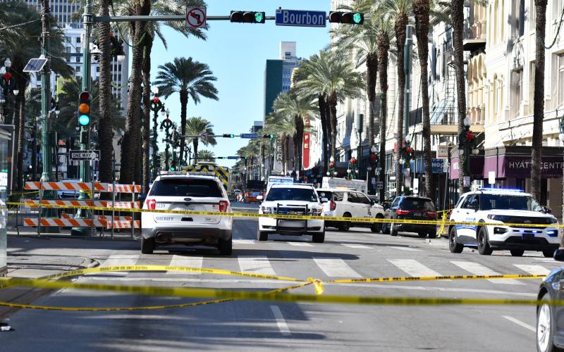Four hundred officers have responded in relief to the recent attack on Bourbon Street in New Orleans that killed 15 people and injured dozens more on the morning of Wednesday, Jan. 1. (Photos by Wade Cheek/CNI News Service)