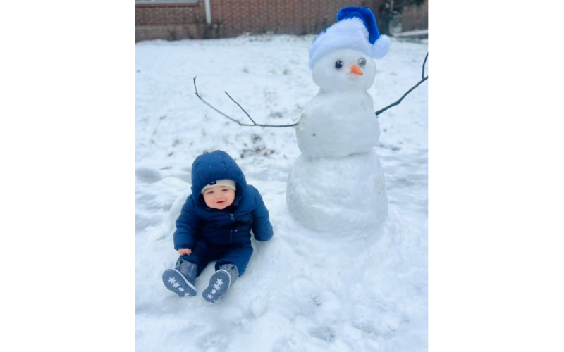 Rio Negrete’s first snow day. (Photo submitted by Denisse Negrete)