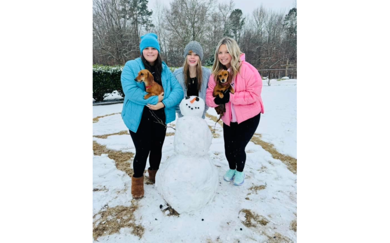 Ashley, Kimmy and Isabella holding Red and Sue-Sue. (Photo submitted by Katy Adams)