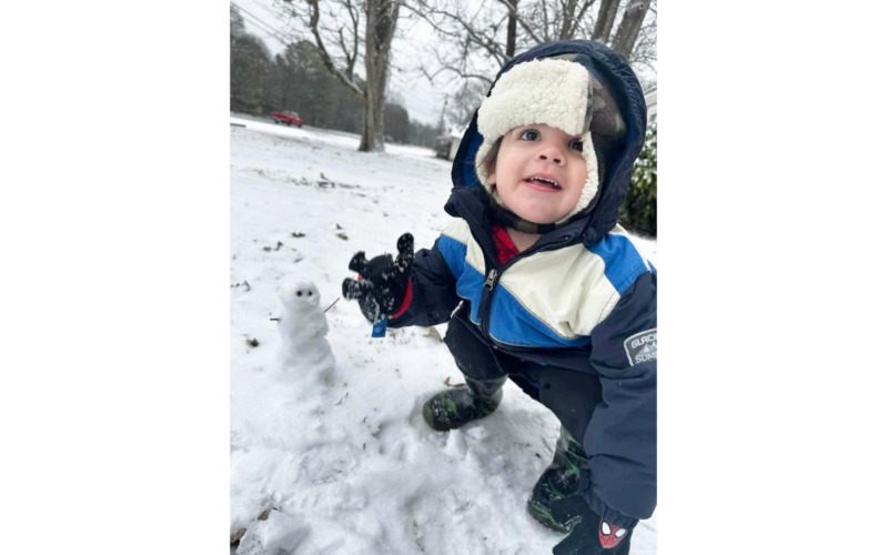 Wyatt Willis’ first snow. (Photo submitted by Morgan Willis)