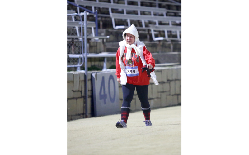Participants were bundled up as they braved the cold weather during the Twilight Stroll by the Granite Bowl Jan. 3. (Photo by Wells)