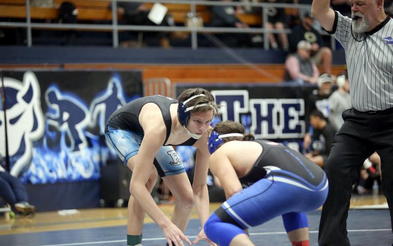 Hudson Fleming and Brycin Hughes placed in the Top 6 in the state in their respective weight classes at the GHSA Traditional State Championship Feb. 13 and Feb. 14. (File photos by Wells)