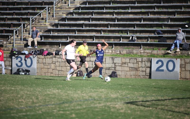 Elbert County's Lady Devils soccer team picked up their second win of the season with a 3-2 shootout win over Franklin County Feb. 24, improving their record to 2-1 on the season. (File photos by Wells)