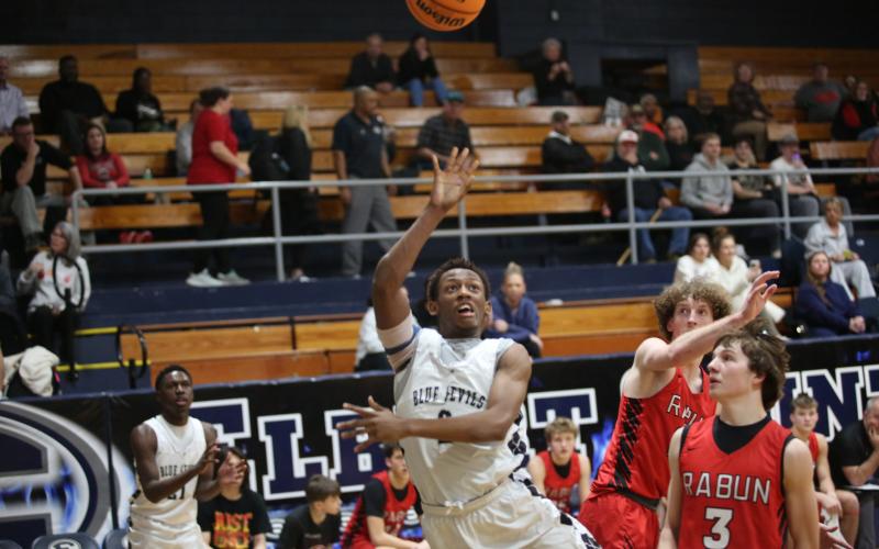 Jordan Morrison watches as his shot goes up during a game against Rabun Jan. 27. (Photo by Wells)