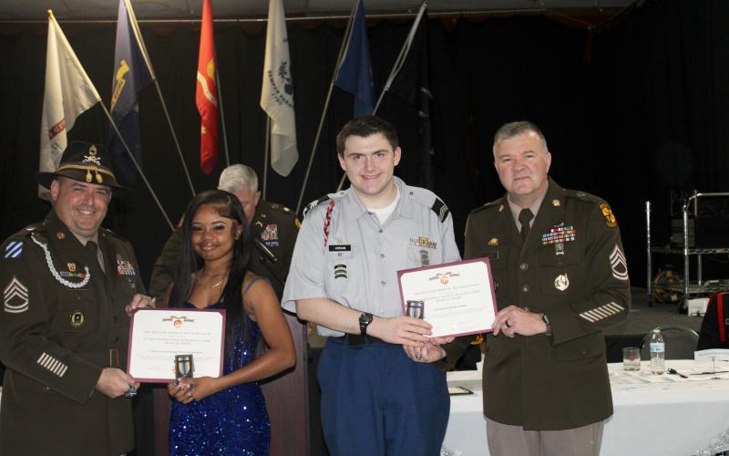 Many JROTC students received awards at the annual mililtary ball held  March 15 at the Elberton Elks Lodge. (Photo by Kennedy Ray)