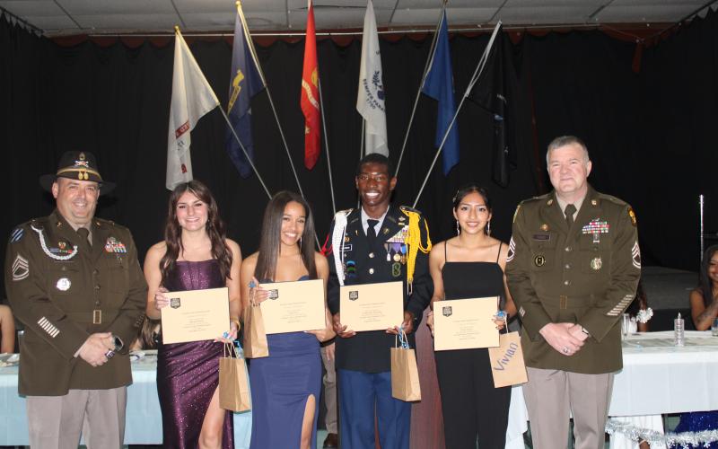 Many JROTC students received awards at the annual mililtary ball held  March 15 at the Elberton Elks Lodge. (Photo by Kennedy Ray)