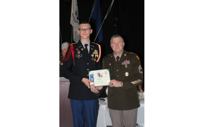 Many JROTC students received awards at the annual mililtary ball held  March 15 at the Elberton Elks Lodge. (Photo by Kennedy Ray)