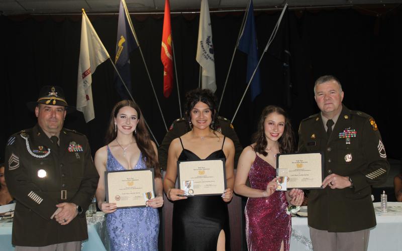Many JROTC students received awards at the annual mililtary ball held  March 15 at the Elberton Elks Lodge. (Photo by Kennedy Ray)