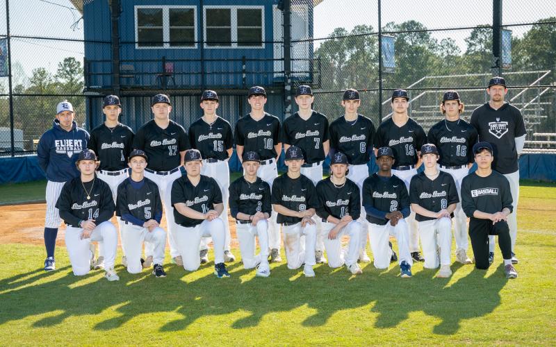 The Elbert County Comprehensive High School junior varsity baseball team includes Adler Bradford, Branson Haygood, Brant Brown, Braxton Jerome, Brayden Lyon, Brock Dye, Brody Baker, Carson Eaves, Dakota Toole, Eli Alexander, Jackson Black, Kaden Montgomery, Kaiden McCluney, Ky Alford, Lane Fleming and Owen Robertson.  The junior varsity baseball team is coached by Head Coach Bryce Bowen. (Photo by Mercer Harris)