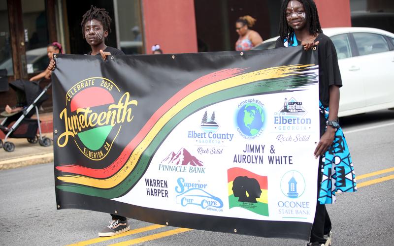 The Jim-Ree Museum hosted their annual Juneteenth celebration on the downtown square June 14. The celebration included their inaugural parade featuring numerous organizations, and a festival on the square that included local vendors and live music. (Photo by Wells)