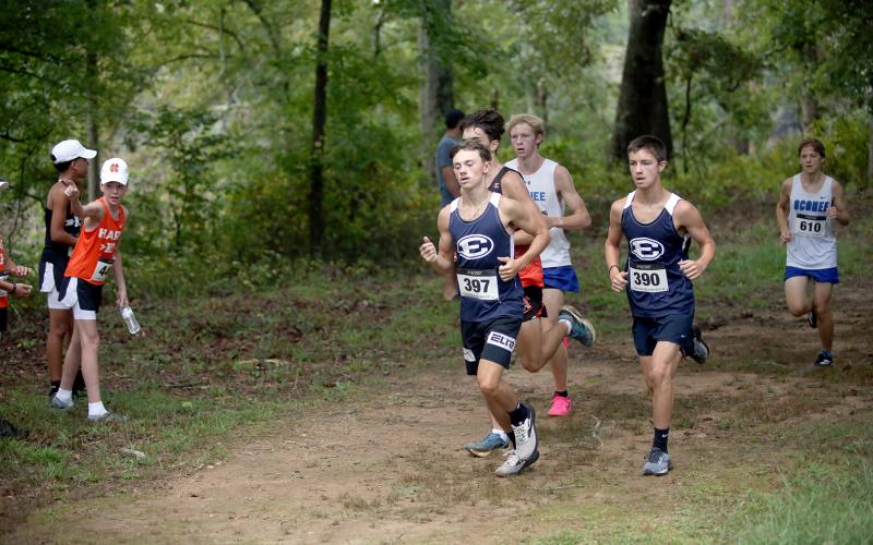 Dakota Toole (left) and Eli Alexander (right) competed in the Athens Academy home meet hosted by the Spartans in Athens Sept. 6. (File photos by Bo Underwood)