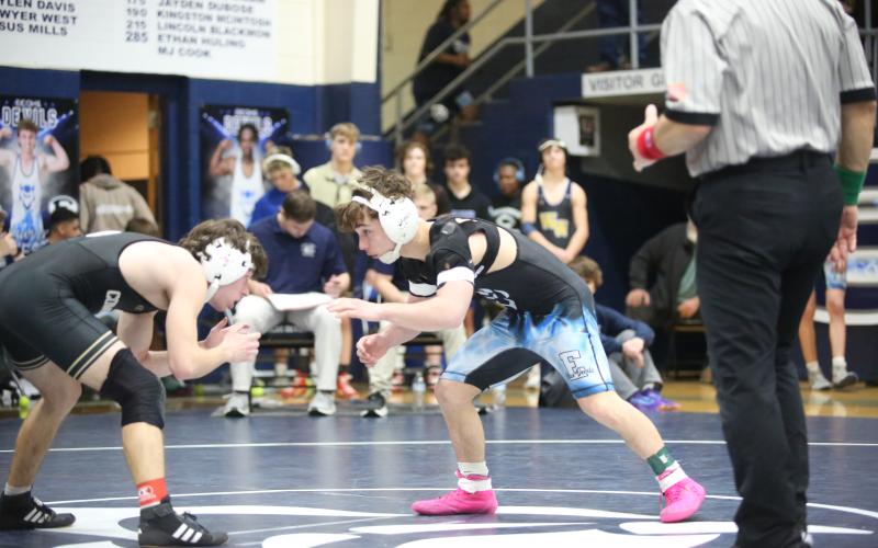 Cruz Floyd finished first in the 120 lb. weight class in the Granite City Scramble on Saturday. (File photo by Mark Wells)