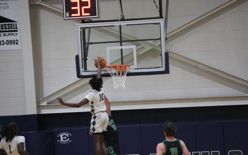 A.J Brown blocks a shot. (Photo by Bo Underwood)