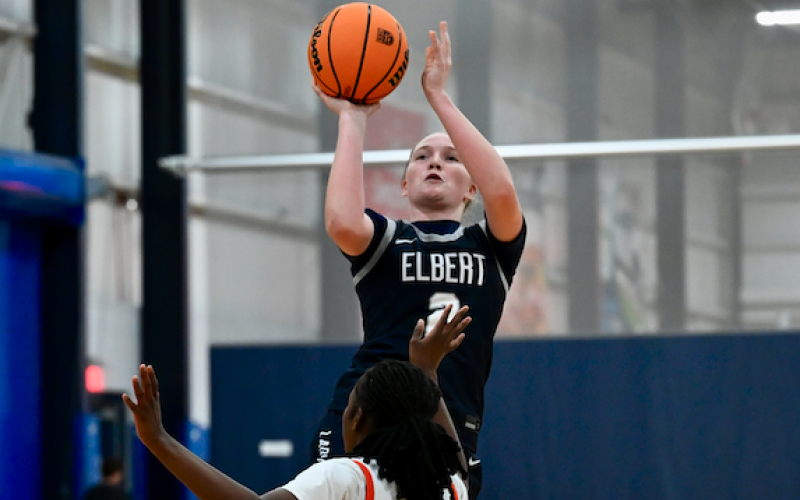 Audrey Lunsford puts up a jumper. (Photo courtesy of Sean Gallagher)