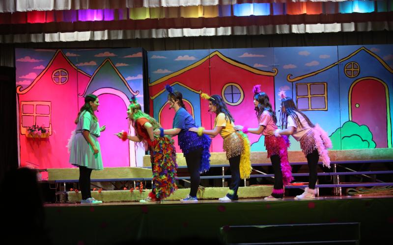 Students at Elbert County Middle School have been working in their connections classes towards a special production of "Suessical Jr." Preparation for the play has involved students from all over the school and a total of 61 students are filling various roles for the musical. (Photo by Bo Underwood)