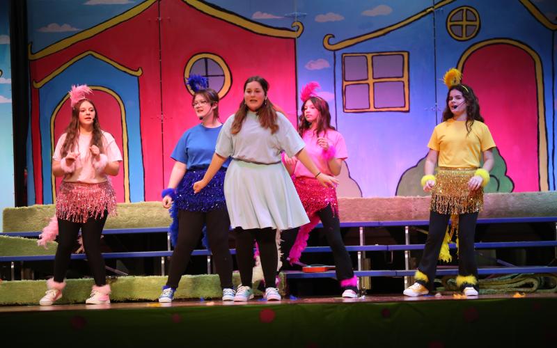 Students at Elbert County Middle School have been working in their connections classes towards a special production of "Suessical Jr." Preparation for the play has involved students from all over the school and a total of 61 students are filling various roles for the musical. (Photo by Bo Underwood)