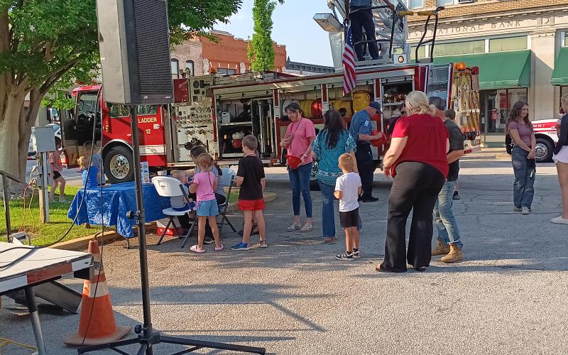 The City of Elberton held its first Touch-a-Truck event April 23 on the downtown square. The event featured a square-full of various working vehicles from school buses to well-drilling rigs. (Photos by Beth Yeary)