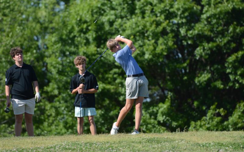 Carson Amabile competed for Elbert County at the 2026 Border War. (Photo courtesy of Benjamin London, Franklin County Citizen)