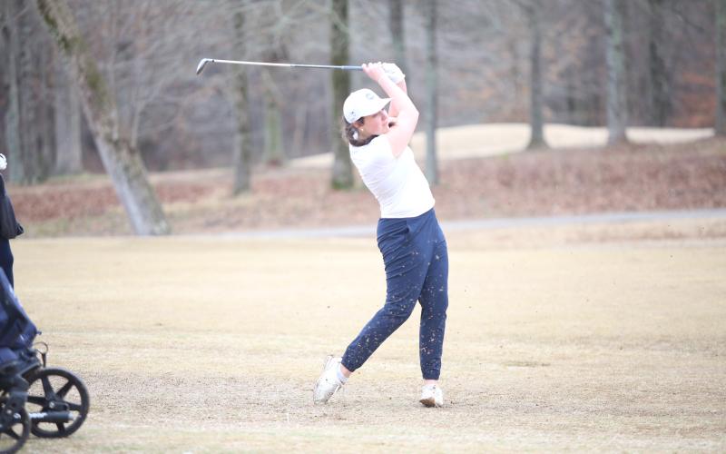 Sophie Lavender hits the ball. (Photo by Bo Underwood)