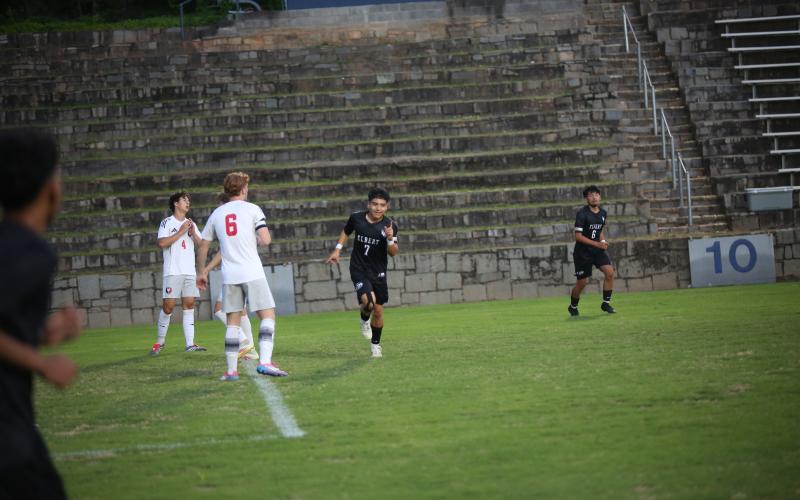 Pablo Medellin celebrates a goal. (Photo by Bo Underwood)