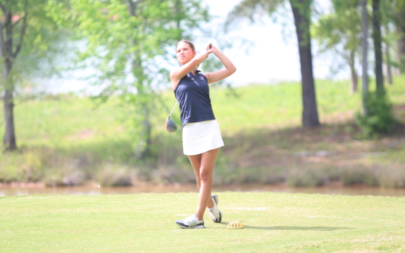 Elbert County freshman Addi Buffkin scored for the Lady Devils team in its runner-up finish at the area championships. (Photo by Bo Underwood)