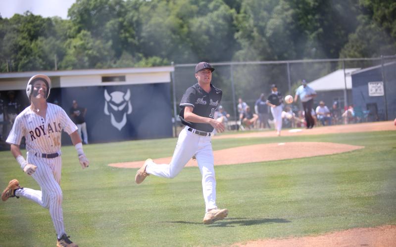 Brody Baker was a key two-way player for Elbert County as a freshman, recording a team-low 1.26 ERA and hitting .362 from the plate. (Photo by Bo Underwood)