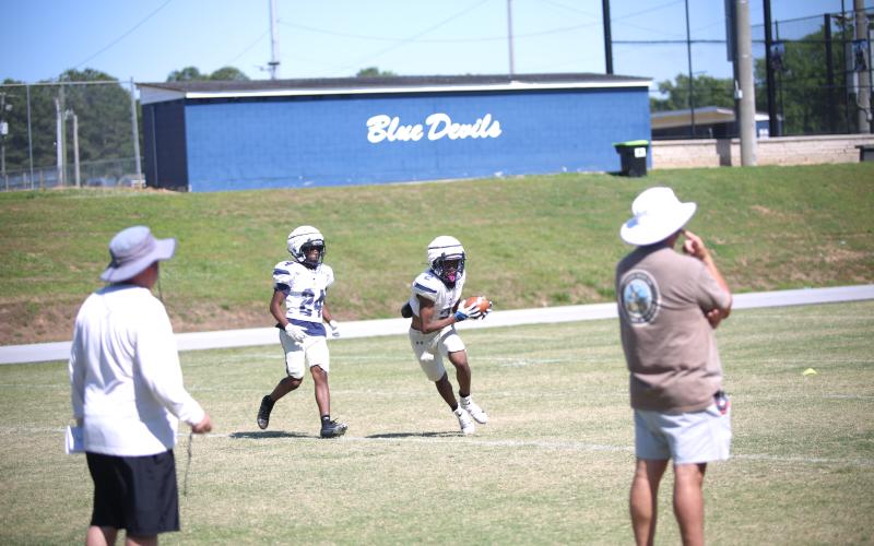 The Elbert County football team held spring practice last week to prepare for the 2026 football season. The Blue Devils went 5-7 last season, beating Oglethorpe in the first round of the playoffs before falling to Gordon Lee in a close 17-12 loss in the next round. This will be the team's second season under head coach Andy Dyer. (Photos by Bo Underwood)