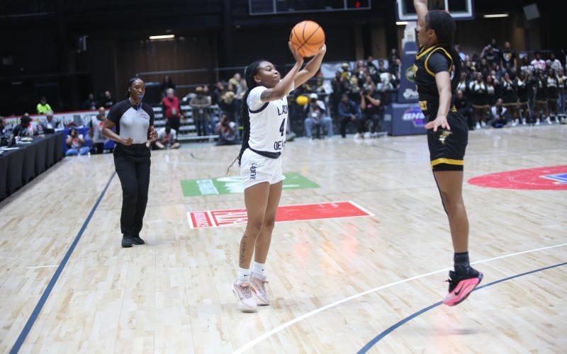 Kaylen Rucker was Elbert's leading scorer in the state title game. (Photo by Bo Underwood)