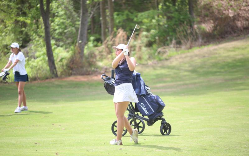 Sophie Lavender has been a top performer for Elbert County girls' golf this season. (Photo by Bo Underwood)