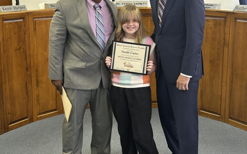 The winners of the 2025-26 Young Georgia Authors competition each grade level were: Kenleigh McAvoy (K), David Fulghum (1st), Tucker Clark (2nd), Primrose Evans (3rd), Natalie Curlee (4th), Rebecca Moon (5th), Debra Chappell (6th), Della Watkins (7th), Macie Lovinggood (8th), Elizabeth Dutton (9th), Makayla McKnight (10th), James Anthony Carter (11th), Hayden Ivester (12th). (Photos courtesy of Kim Fuller)