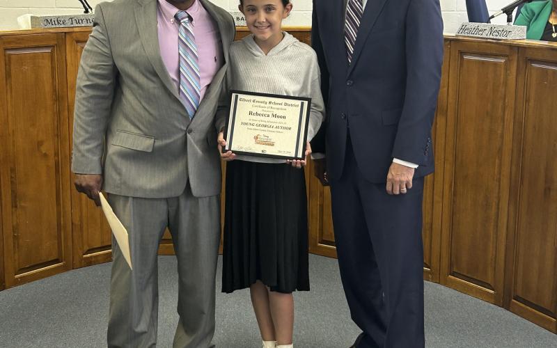 The winners of the 2025-26 Young Georgia Authors competition each grade level were: Kenleigh McAvoy (K), David Fulghum (1st), Tucker Clark (2nd), Primrose Evans (3rd), Natalie Curlee (4th), Rebecca Moon (5th), Debra Chappell (6th), Della Watkins (7th), Macie Lovinggood (8th), Elizabeth Dutton (9th), Makayla McKnight (10th), James Anthony Carter (11th), Hayden Ivester (12th). (Photos courtesy of Kim Fuller)