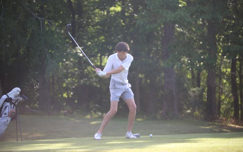 Landen Adams shot a 169 at the 2026 GHSA state championships and finished 21st overall. (Photo by Bo Underwood)