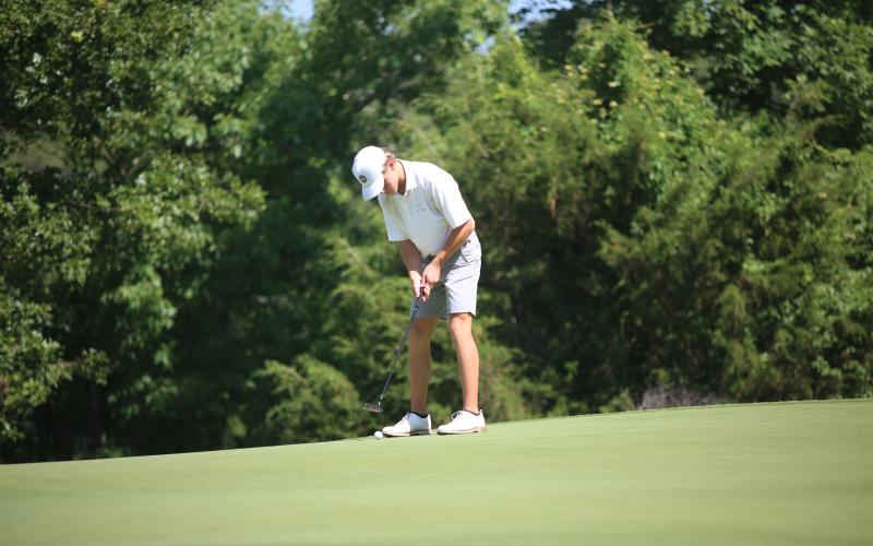 Maddox Adams shot a 173 at the 2026 GHSA state championships and finished 30th overall. (Photo by Bo Underwood)