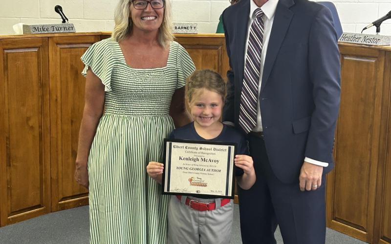 The winners of the 2025-26 Young Georgia Authors competition each grade level were: Kenleigh McAvoy (K), David Fulghum (1st), Tucker Clark (2nd), Primrose Evans (3rd), Natalie Curlee (4th), Rebecca Moon (5th), Debra Chappell (6th), Della Watkins (7th), Macie Lovinggood (8th), Elizabeth Dutton (9th), Makayla McKnight (10th), James Anthony Carter (11th), Hayden Ivester (12th). (Photos courtesy of Kim Fuller)