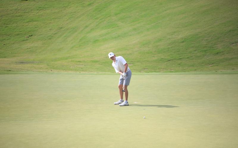 Ty Johnson shot a 174 at the 2026 GHSA state championships and finished 32nd overall. (Photo by Bo Underwood)