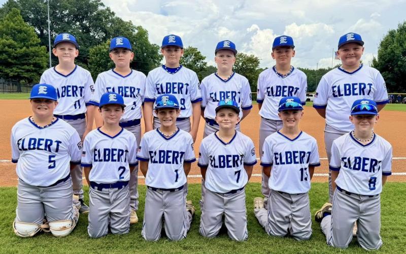 Elbert County’s major all-stars represented their county in the Georgia Little League District 7 tournaments. (Photo courtesy of Elbert County Little League)