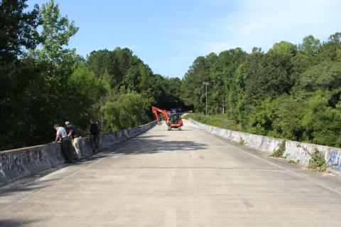 View of dumping ground on Harley Rucker Road at Banana Bridge
