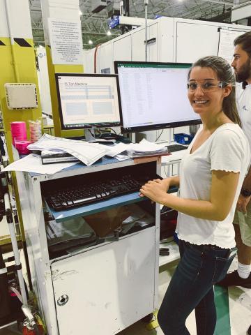 ECCHS 2019 graduate M’Kinzey Mackey became a machine operator at MöllerTech after she graduated and has now become a valued employee.